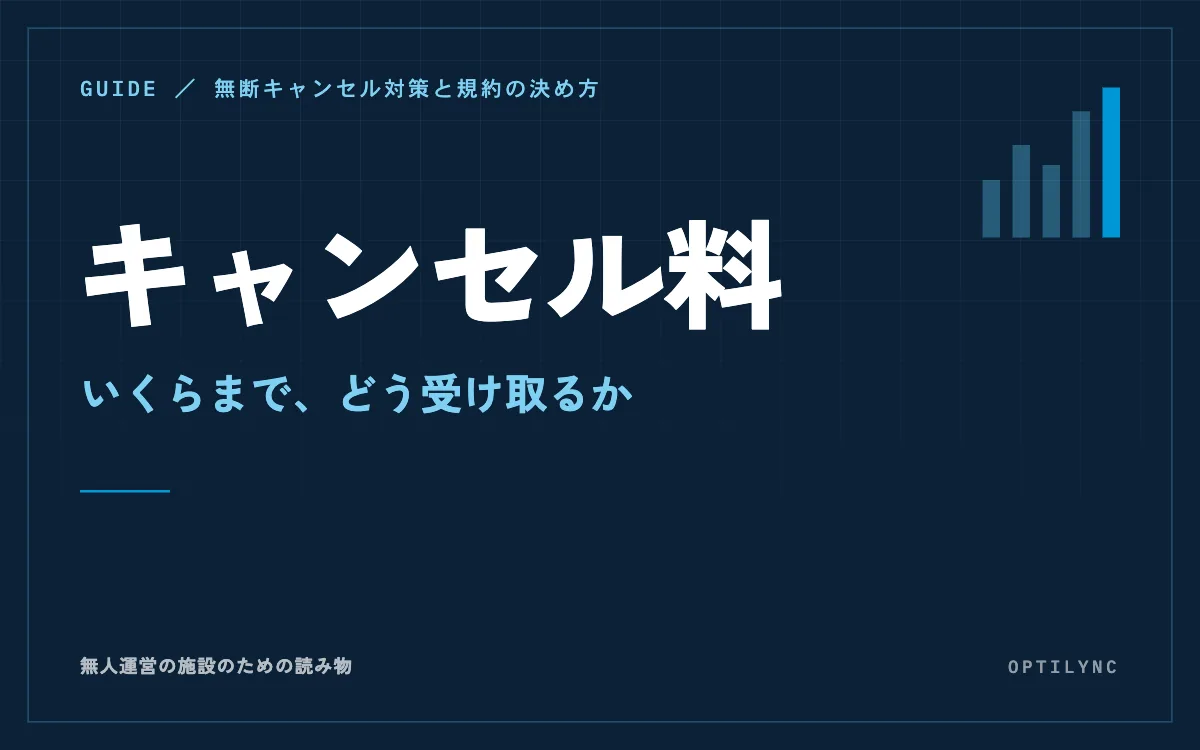 キャンセル料の請求と無断キャンセル対策|いくらまで請求できるか・規約に書くこと・あとから請求しなくて済む受け取り方