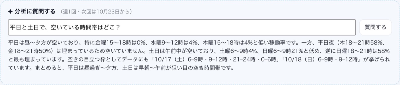 分析に質問する