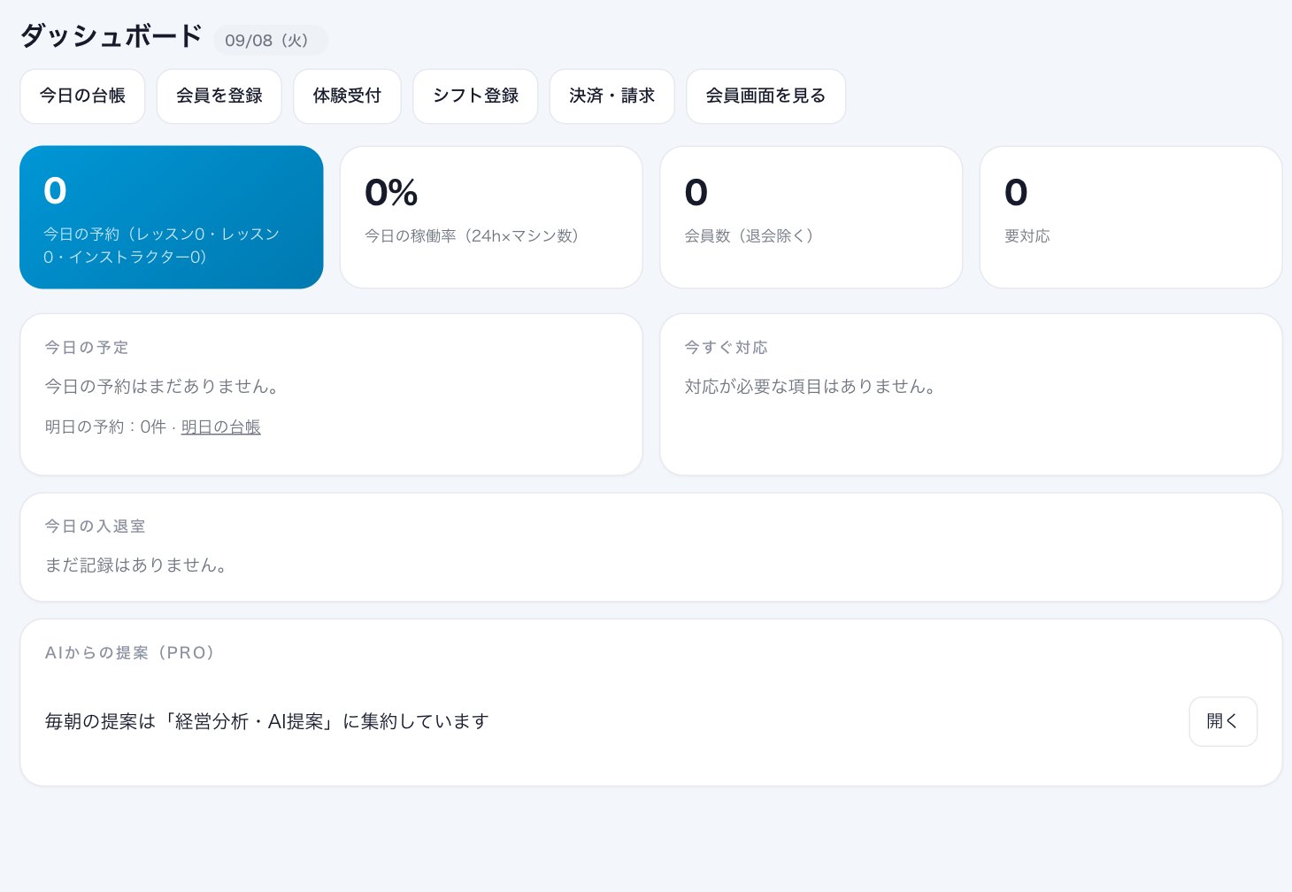 管理画面